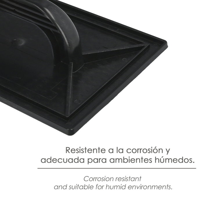 WOLFPACK LINEA PROFESIONAL Talocha Plastico 27x18 cm avec Manche Rond Noir WOLFPACK LINEA PROFESIONAL Talocha Plastico 27x18 cm avec Manche Rond Noir