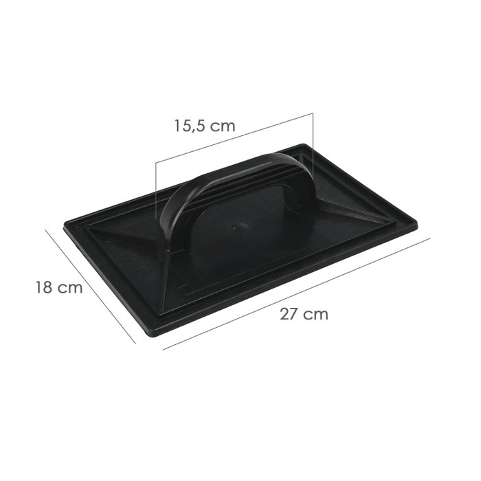 WOLFPACK LINEA PROFESIONAL Talocha Plastico 27x18 cm avec Manche Rond Noir WOLFPACK LINEA PROFESIONAL Talocha Plastico 27x18 cm avec Manche Rond Noir