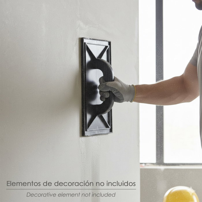 WOLFPACK LINEA PROFESIONAL Talocha Plastico 27x18 cm avec Manche Rond Noir WOLFPACK LINEA PROFESIONAL Talocha Plastico 27x18 cm avec Manche Rond Noir