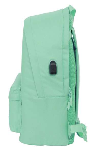 Safta Munich Basicos Mochila Turquesa - Sac à dos double pour ordinateur portable 15,6 pouces avec port de charge USB, 31x44x18 cm