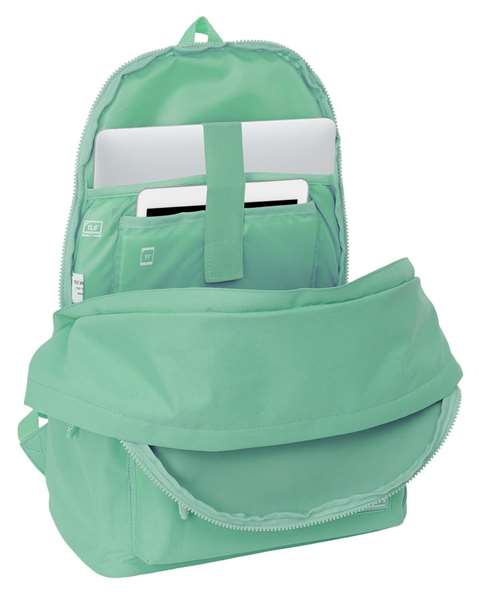 Safta Munich Basicos Mochila Turquesa - Sac à dos double pour ordinateur portable 15,6 pouces avec port de charge USB, 31x44x18 cm