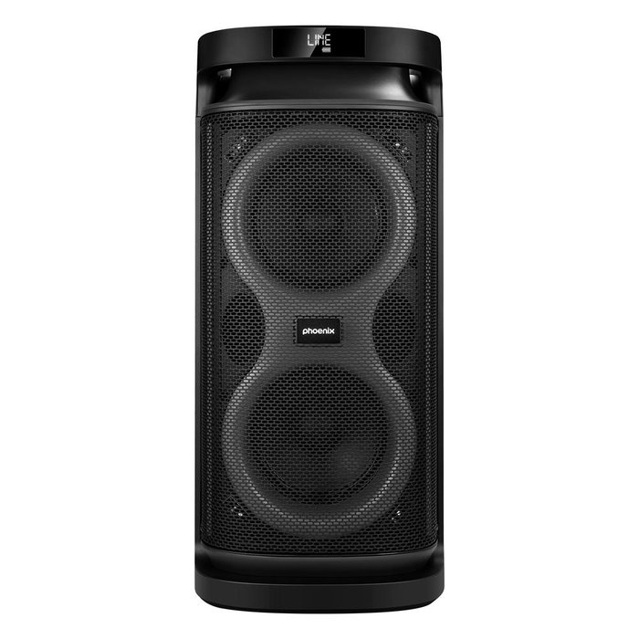 Phoenix Technologies Enceinte Bluetooth Portable RumbleBoss 80W RMS RGB 2 Micros Karaoké Batterie Rechargeable