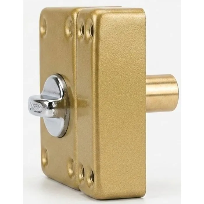 Abus Verrou de porte VAD136 CB 45 à bouton - Bronze - Entraxe 45 x 76 mm Abus Verrou de porte VAD136 CB 45 à bouton - Bronze - Entraxe 45 x 76 mm