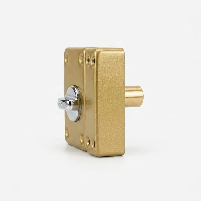 Abus Verrou de porte VAD136 CB 45 à bouton - Bronze - Entraxe 45 x 76 mm Abus Verrou de porte VAD136 CB 45 à bouton - Bronze - Entraxe 45 x 76 mm