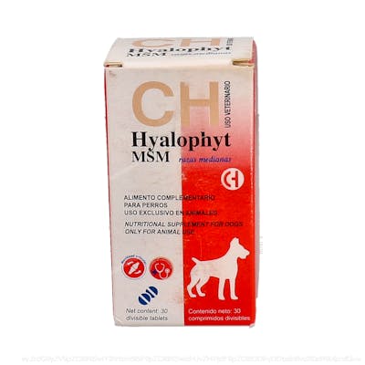 Chemical Iberica Vet Hyalophyt MSM, Comprimés pour Chiens de Races Moyennes, 30 comprimés Chemical Iberica Vet Hyalophyt MSM, Comprimés pour Chiens de Races Moyennes, 30 comprimés