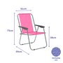Marbueno 10354 chaise pliante en acier pour plage et piscine 59x51x75 cm, couleur assortie