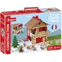 Jeujura - Le Grand Chalet d'Alpage - Jeu de Construction en Bois 215 Pièces - avec Figurines et Accessoires - Valisette de Rangement - À Partir de 5 Ans