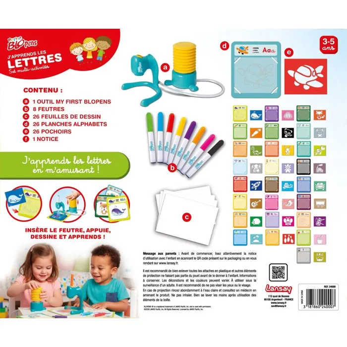 Lansay My First Blopens - Set Multi Activités J'apprends les lettres Lansay My First Blopens - Set Multi Activités J'apprends les lettres