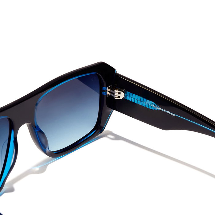 Hawkers HELL - Lunettes de soleil aviateur unisexe - Denim bleu foncé - Acétate, verres 50 mm, branches 146 mm