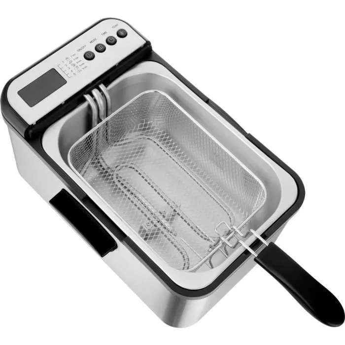 Sencor SFR 8200SS Friteuse électrique Noir/Acier Inoxydable