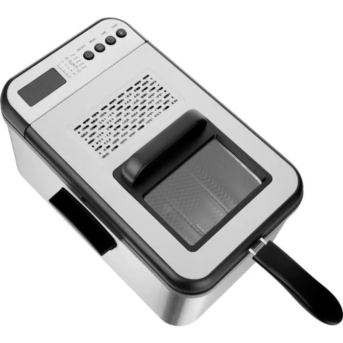 Sencor SFR 8200SS Friteuse électrique Noir/Acier Inoxydable