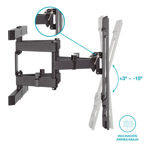 Holmios Soporte de TV con brazo 43 pulgadas