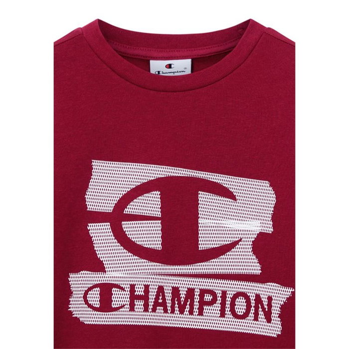 Sweat sans capuche enfant Champion Graphic Shop Bordeaux Rouge foncé S