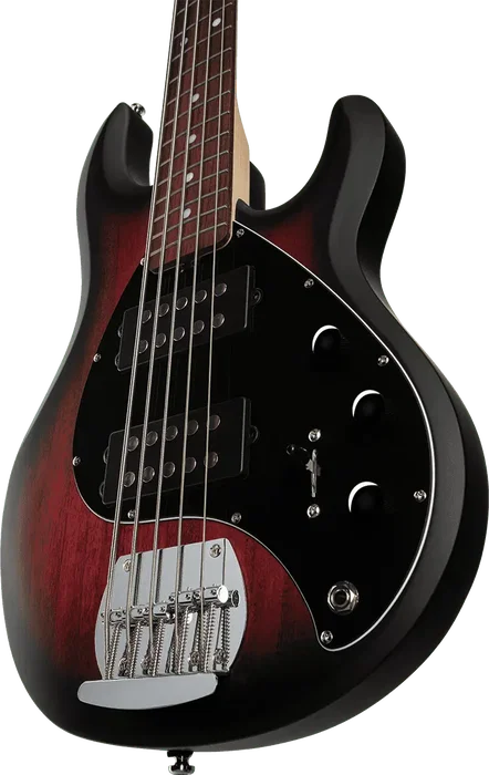Sterling StingRay Ray5 HH M/R - Ruby Red Burst Satin