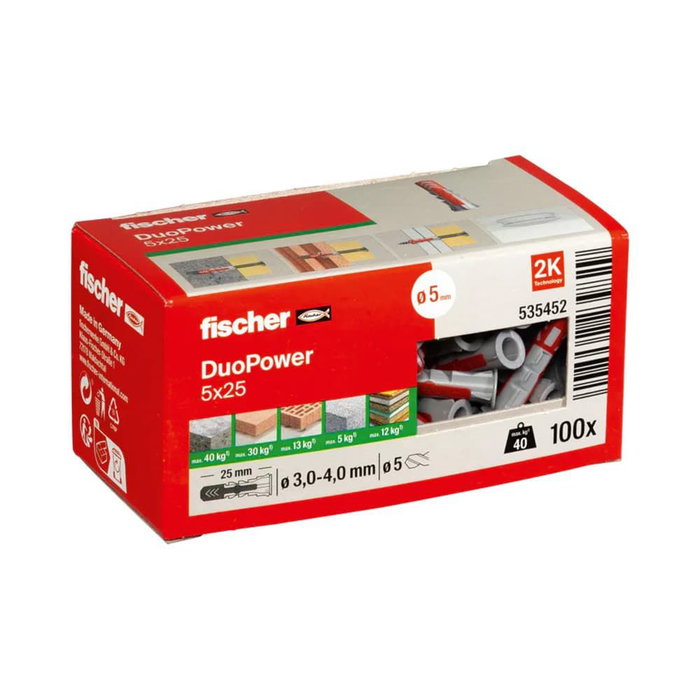 Fischer DuoPower 5x25 Gris