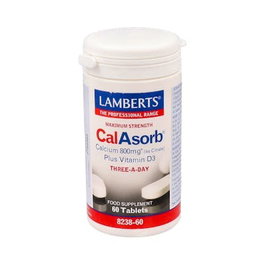 Lamberts Calasorb Citrate de Calcium 800 mg avec Vitamine D3, 60 Comprimés