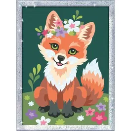 Ravensburger CreArt Kids - Kit de Peinture par Numéros - Tableau Renard Fleuri 18x24 cm - Loisirs Créatifs Enfants - Lignes Pré-Peintes