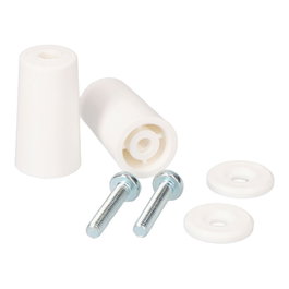 Edm Topes para persiana blanco 40 mm largo, 2 unidades