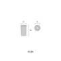 Edm Butées pour store blanc 40 mm, 2 unités