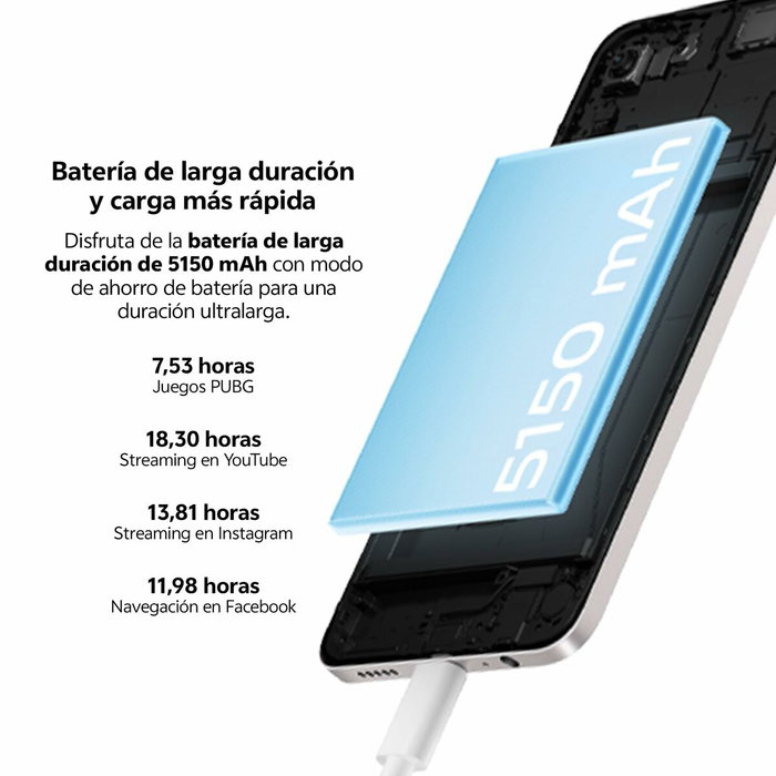 Smartphone Vivo Y19s Octa Core 8 GB RAM 256 GB Noir