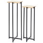 Home Deco Factory JGO. 2 PEDESTALES LOKA NEGRO Noir