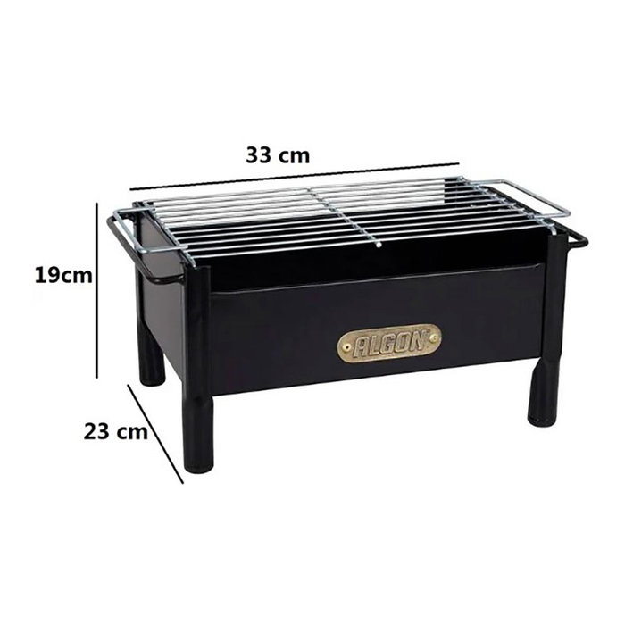 Algon Barbacoa de sobremesa en fer avec grille en acier inoxydable Algon Barbacoa de sobremesa en fer avec grille en acier inoxydable