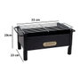 Algon Barbacoa de sobremesa en fer avec grille en acier inoxydable