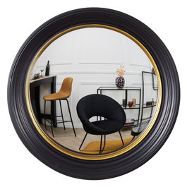 Home Deco Factory Miroir convexe LOUNGE Or et noir, Ø 40,5 cm