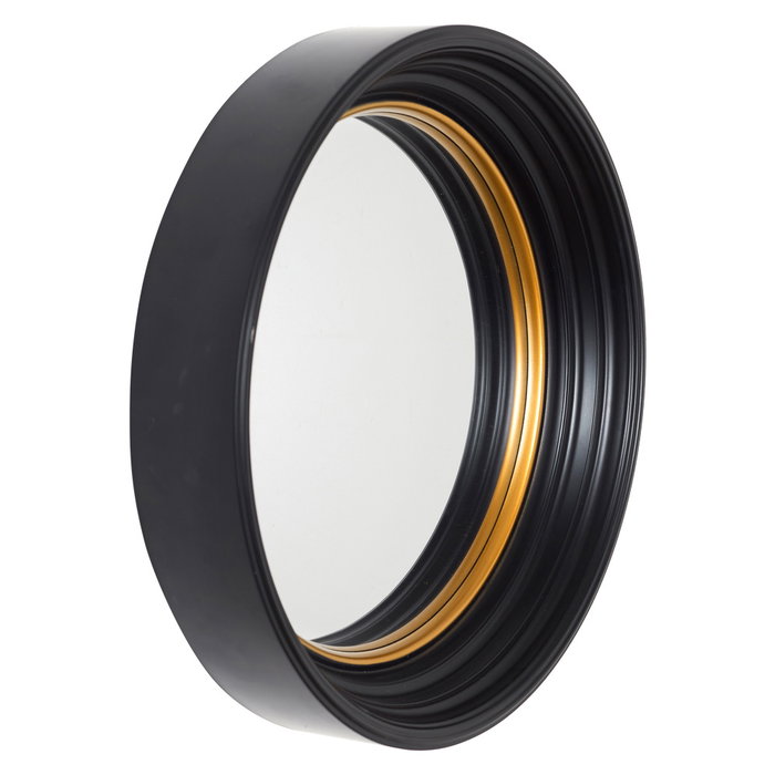 Home Deco Factory Miroir convexe LOUNGE Or et noir, Ø 40,5 cm