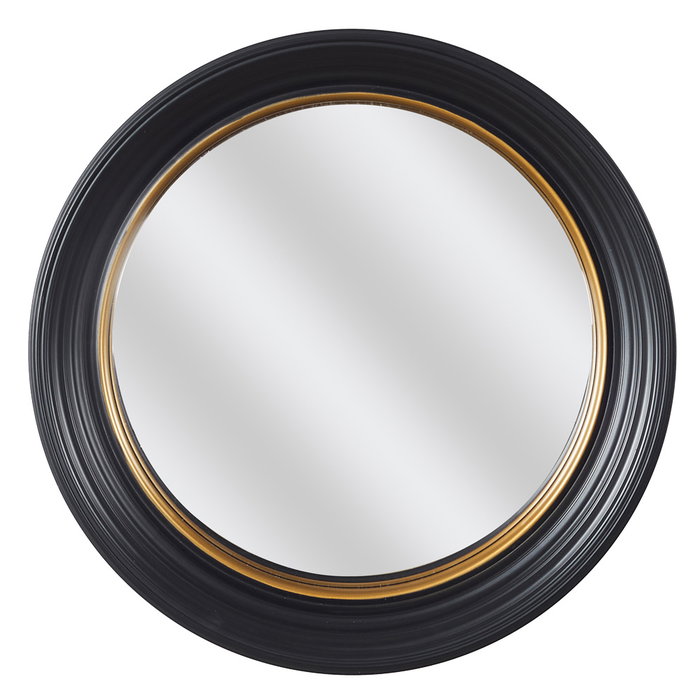 Home Deco Factory Miroir convexe LOUNGE Or et noir, Ø 40,5 cm