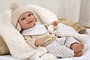 Muñecas Arias Muñeca Elegance Babyto, Poupée de poids 35 cm avec couverture, beige, espagnol