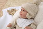 Muñecas Arias Muñeca Elegance Babyto, Poupée de poids 35 cm avec couverture, beige, espagnol