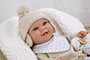 Muñecas Arias Muñeca Elegance Babyto, Poupée de poids 35 cm avec couverture, beige, espagnol