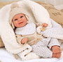 Muñecas Arias Muñeca Elegance Babyto, Poupée de poids 35 cm avec couverture, beige, espagnol