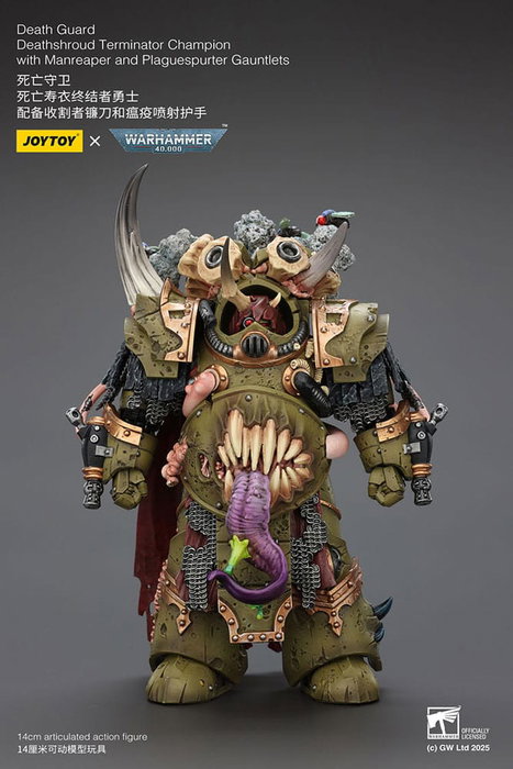 Warhammer 40k figurine 1/18 Death Guard Deathshroud Terminator Champion with Manreaper and Plaguespurter Gauntlets 14 cm Warhammer 40k figurine 1/18 Death Guard Deathshroud Terminator Champion with Manreaper and Plaguespurter Gauntlets 14 cm