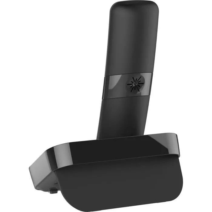 Alcatel Téléphone fixe sans fil F860 Voice Trio Noir - Blocage d'appels indésirables, grand écran, répondeur 14 min, répertoire 100 contacts