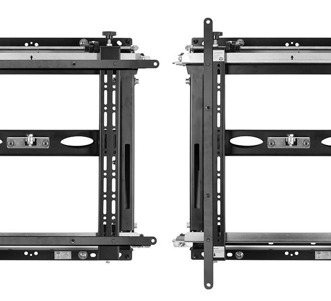 B-Tech Adaptateur d'Interface BT7564 pour VESA 400 à 600, Bras Ultra-Fins pour Montage Écran Paysage ou Portrait, Noir