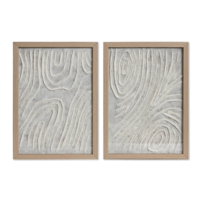 Home ESPRIT Jeu de 2 tableaux Papier Verre 25 x 2 x 35 cm Home ESPRIT Jeu de 2 tableaux Papier Verre 25 x 2 x 35 cm