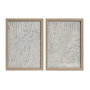 Home ESPRIT Jeu de 2 tableaux Papier Verre 25 x 2 x 35 cm
