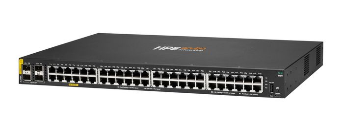 Hewlett Packard Enterprise Commutateur Aruba CX 6100 48 ports Gigabit avec 4 liaisons SFP+ 10GbE et PoE+ 370W (JL728A)
