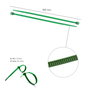 WOLFPACK LINEA PROFESIONAL Colliers de serrage en nylon vert 4,6 x 300 mm, lot de 100 unités