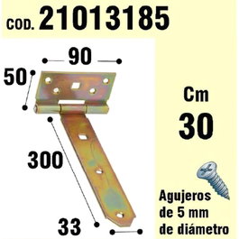 WOLFPACK LINEA PROFESIONAL Support pour bois à charnière bichromatée 300 mm