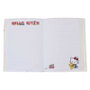 LOUNGEFLY Carnet Hello Kitty 50th Anniversary - Agenda 16,5x22 cm en Cuir Vegan avec Apliques, Imitation Jean et Détails Dorés