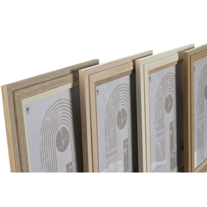 Cadre photo Home ESPRIT Verre Bois MDF Scandinave 23 x 2,8 x 28 cm (4 Unités)