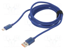 BASEUS Câble USB 2.0 USB A vers USB C, 2m, Bleu Textile, 100W
