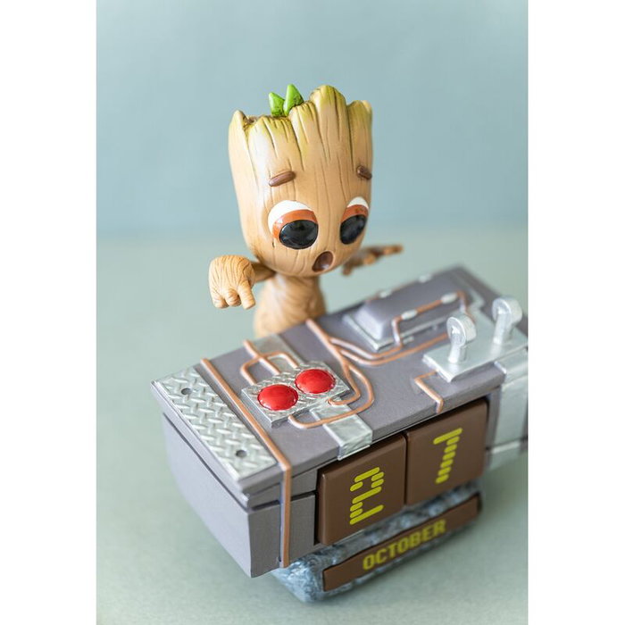 ERIK - Calendrier Perpétuel Décoratif 3D Groot - Gardiens de la Galaxie Marvel - 11.5 cm - Résine Peinte à la Main