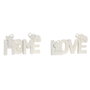 Home ESPRIT Figurine Décorative Blanc Oriental (Lot de 2)