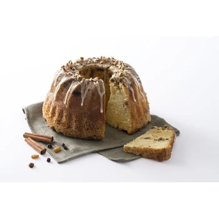 Pyrex 1452019 - Moule à Kouglof en Métal Antiadhésif avec Poignée XL, Cuisson Homogène - 22 cm