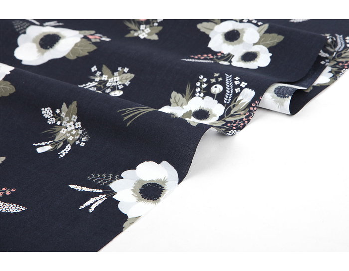 Dailylike Tissu coton Oxford evening bride fleurs 1,50m x 3m