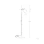Saga Lampe de Sol Métal Minimaliste Moderne avec Douille E27 SKD-F1008
